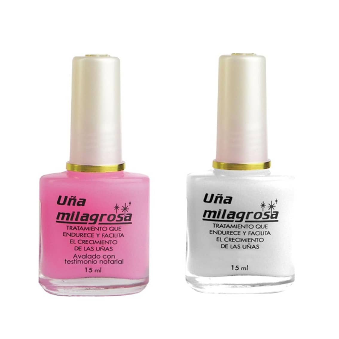 2 Tratamiento para uñas Uña Milagrosa Rosa y Beige